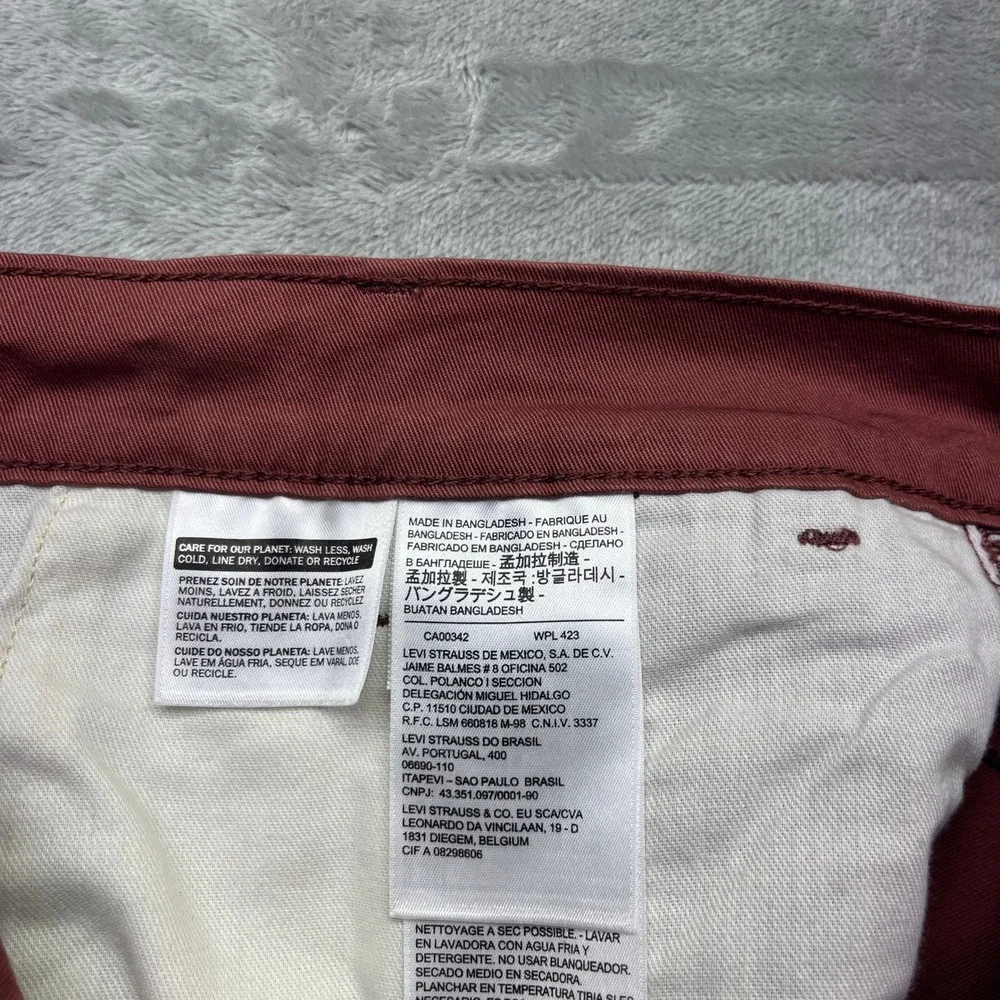 Levi's‎ Hybrid Trouser Pants Men's Brick Red Casual Everyday Comfort Boho Sz 32